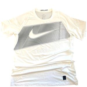 Nike Dri fit fitted white shirt Sz XL